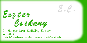 eszter csikany business card